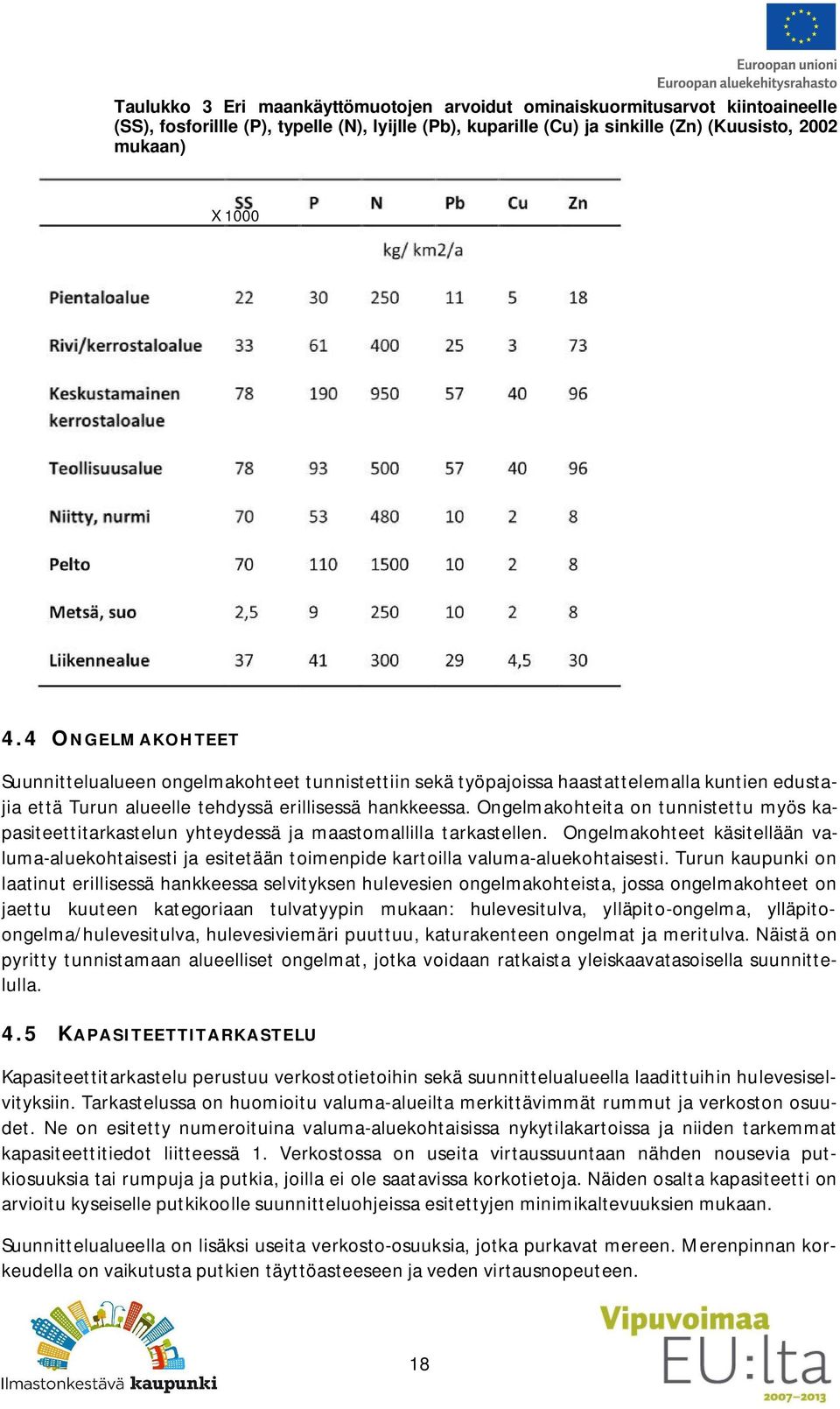 Ongelmakohteita on tunnistettu myös kapasiteettitarkastelun yhteydessä ja maastomallilla tarkastellen.