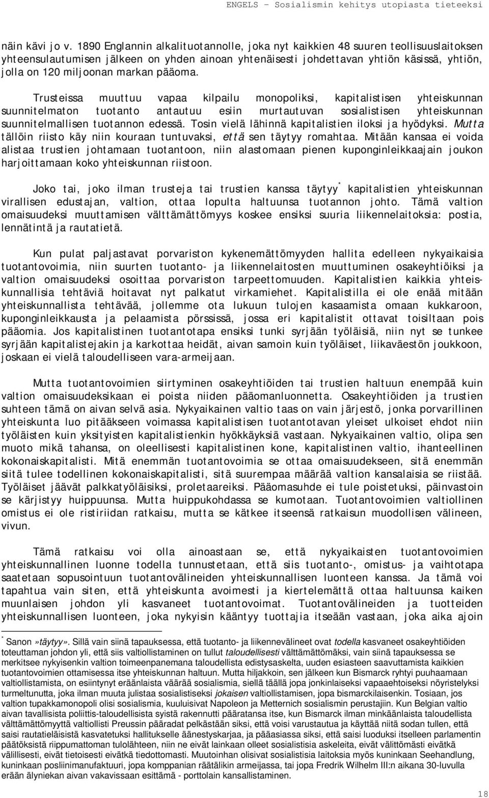 markan pääoma.