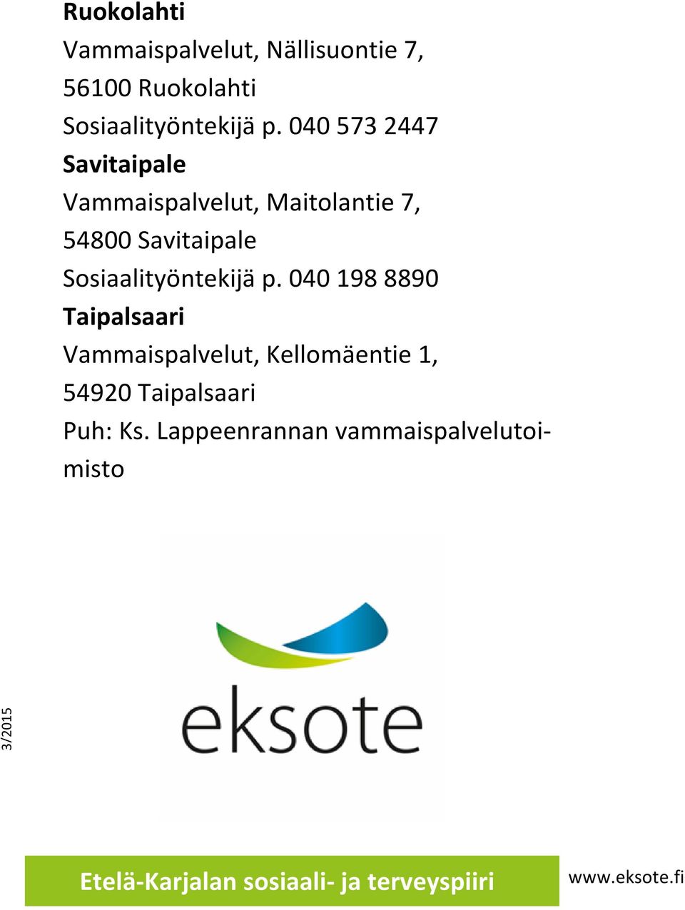 Sosiaalityöntekijä p.