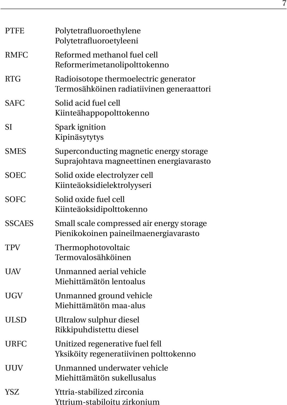 magneettinen energiavarasto Solid oxide electrolyzer cell Kiinteäoksidielektrolyyseri Solid oxide fuel cell Kiinteäoksidipolttokenno Small scale compressed air energy storage Pienikokoinen