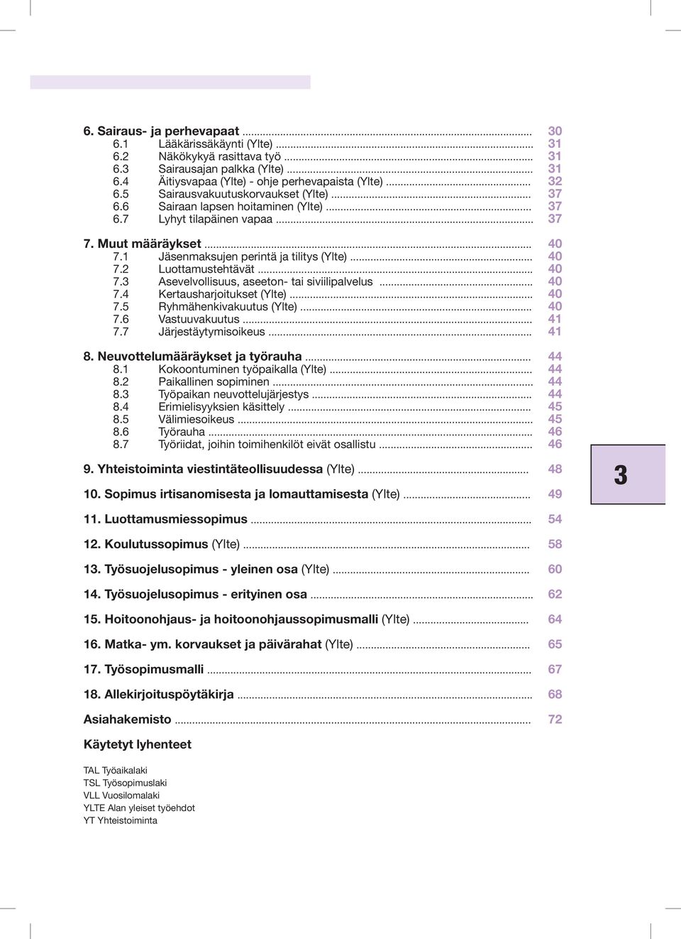 .. 40 7.3 Asevelvollisuus, aseeton- tai siviilipalvelus... 40 7.4 Kertausharjoitukset (Ylte)... 40 7.5 Ryhmähenkivakuutus (Ylte)... 40 7.6 Vastuuvakuutus... 41 7.7 Järjestäytymisoikeus... 41 8.