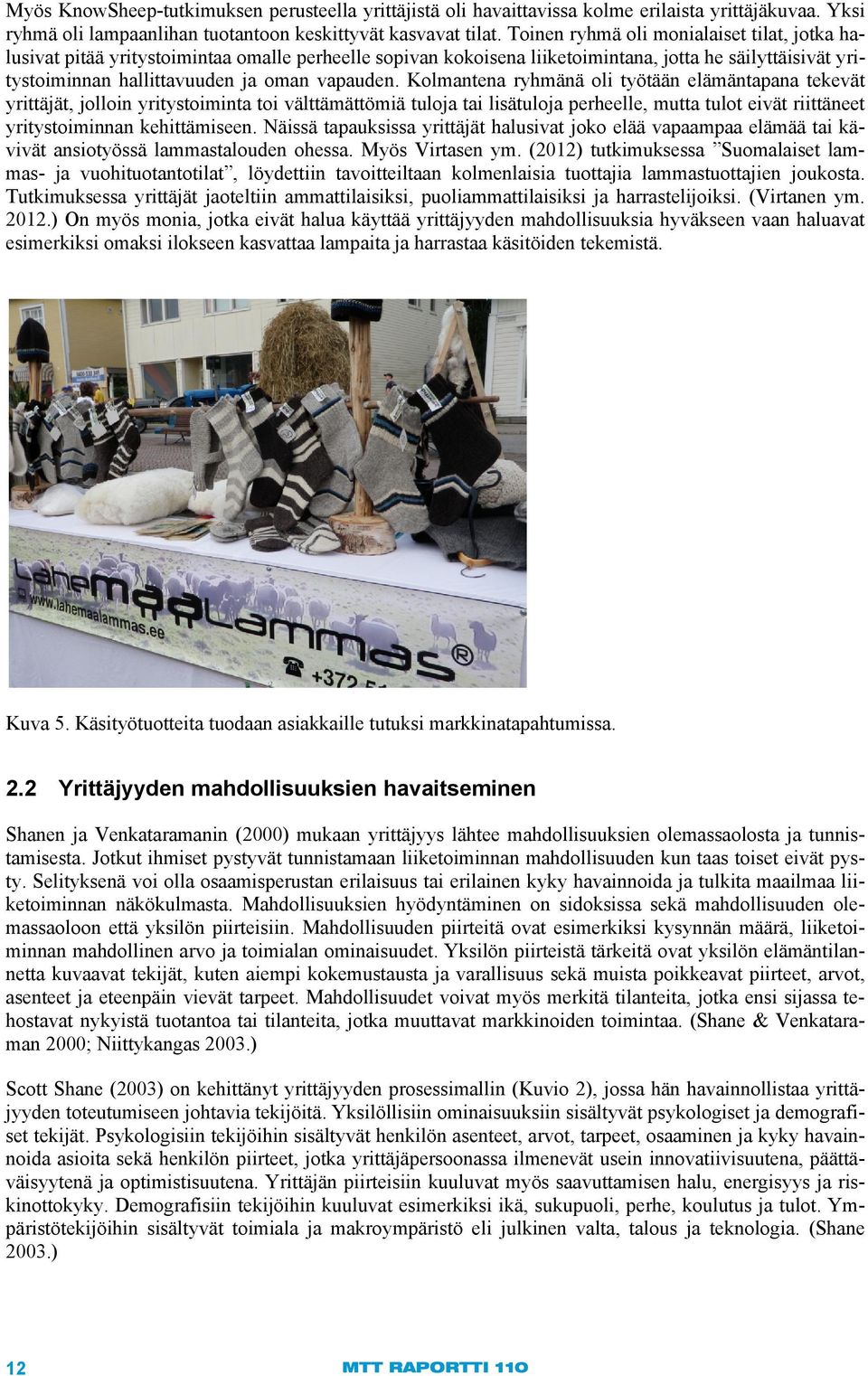 Kolmantena ryhmänä oli työtään elämäntapana tekevät yrittäjät, jolloin yritystoiminta toi välttämättömiä tuloja tai lisätuloja perheelle, mutta tulot eivät riittäneet yritystoiminnan kehittämiseen.
