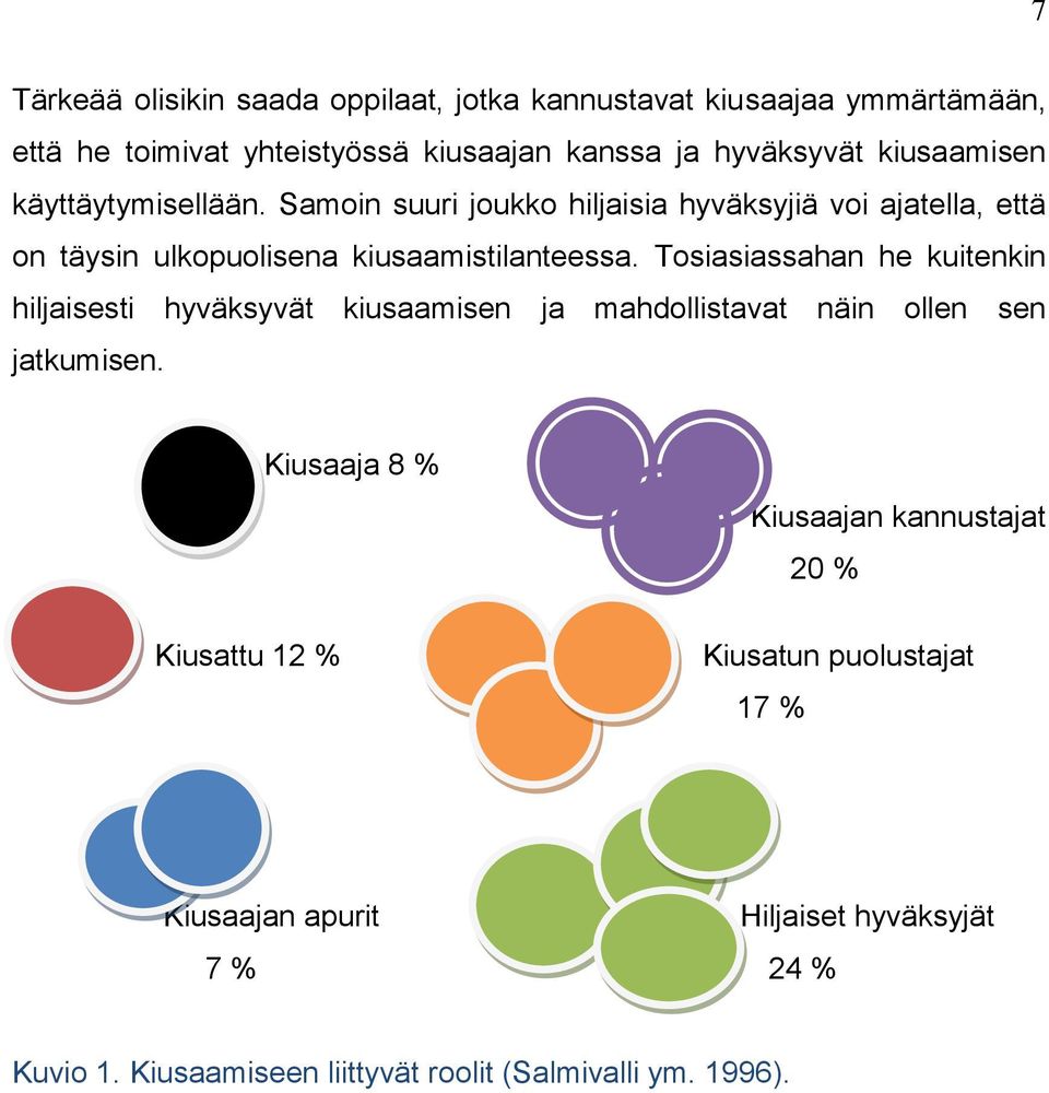 Tosiasiassahan he kuitenkin hiljaisesti hyväksyvät kiusaamisen ja mahdollistavat näin ollen sen jatkumisen.