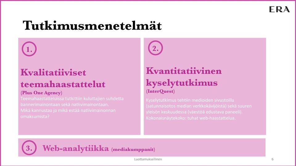 Kvantitatiivinen kyselytutkimus (InterQuest) Kyselytutkimus teh.
