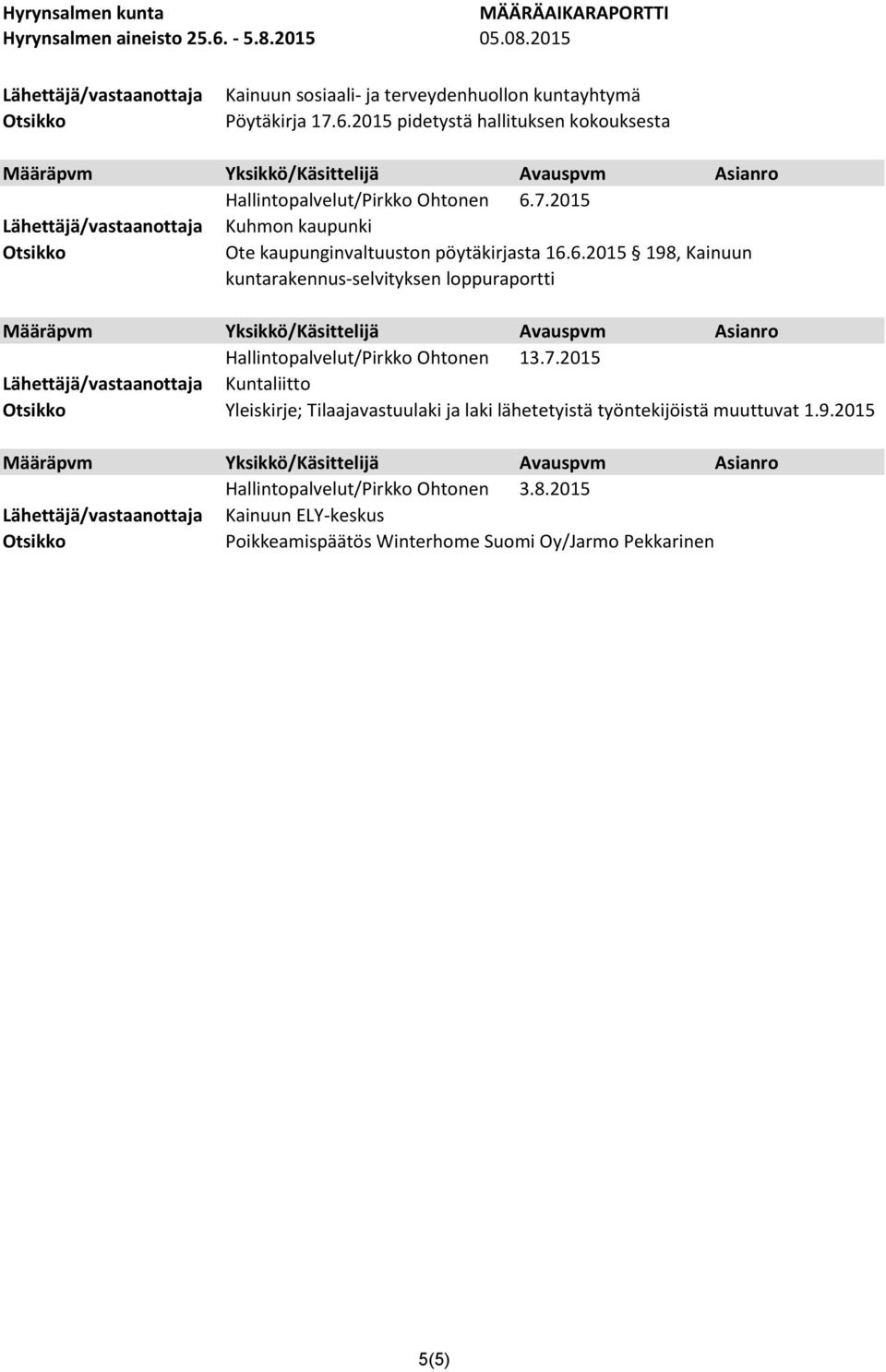 2015 Kuntaliitto Yleiskirje; Tilaajavastuulaki ja laki lähetetyistä työntekijöistä muuttuvat 1.9.