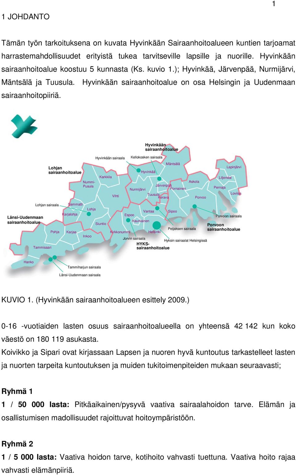 Hyvinkään sairaanhoitoalue Hyvinkään sairaala Kellokosken sairaala Mäntsälä Lohjan Lapinjärvi sairaanhoitoalue Hyvinkää Karkkila Liljendal Nummi- Askola Pusula Järvenpää Pernaja Nurmijärvi Pornainen