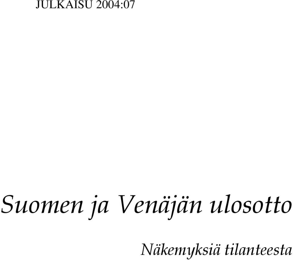 Venäjän ulosotto