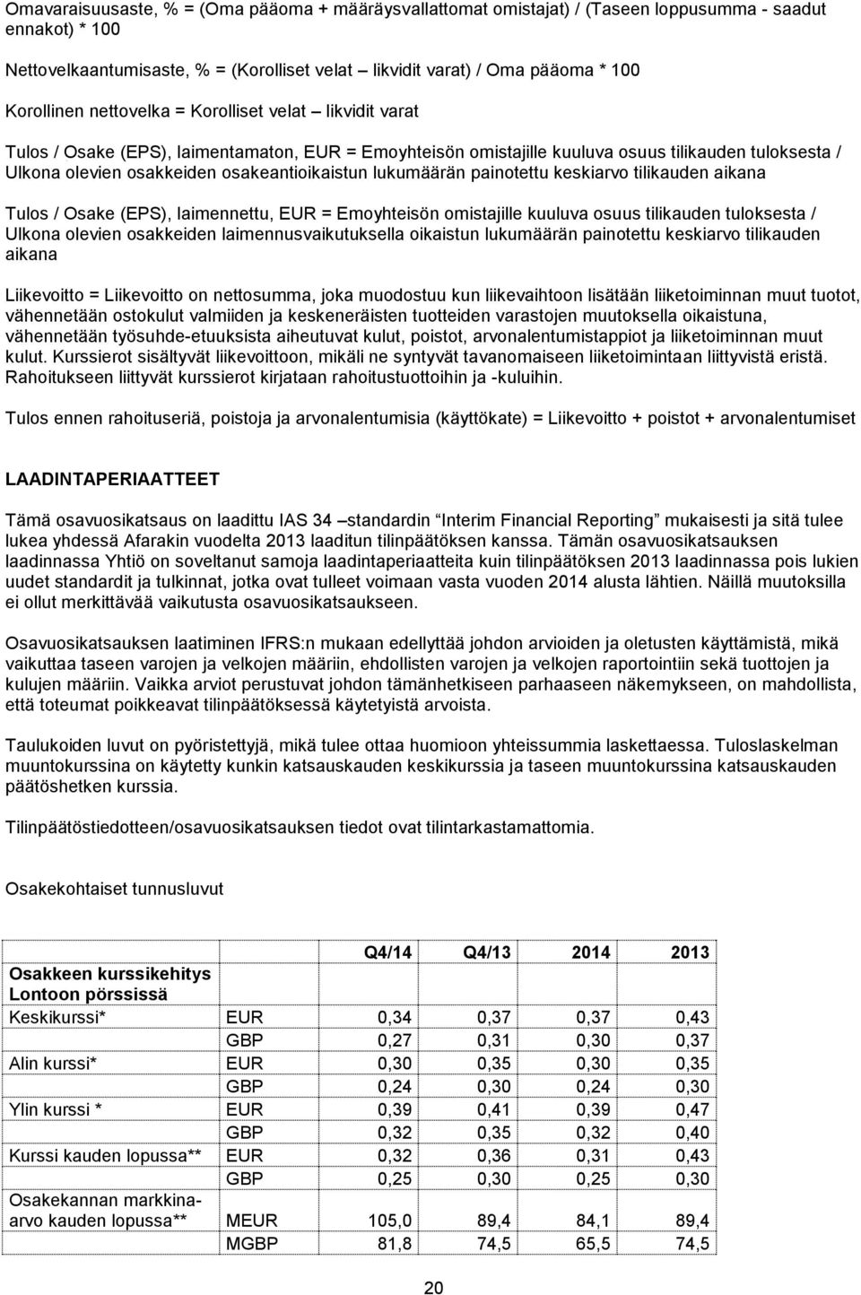 osakeantioikaistun lukumäärän painotettu keskiarvo tilikauden aikana Tulos / Osake (EPS), laimennettu, EUR = Emoyhteisön omistajille kuuluva osuus tilikauden tuloksesta / Ulkona olevien osakkeiden