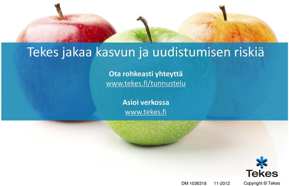 rohkeasti yhteyttä www.tekes.