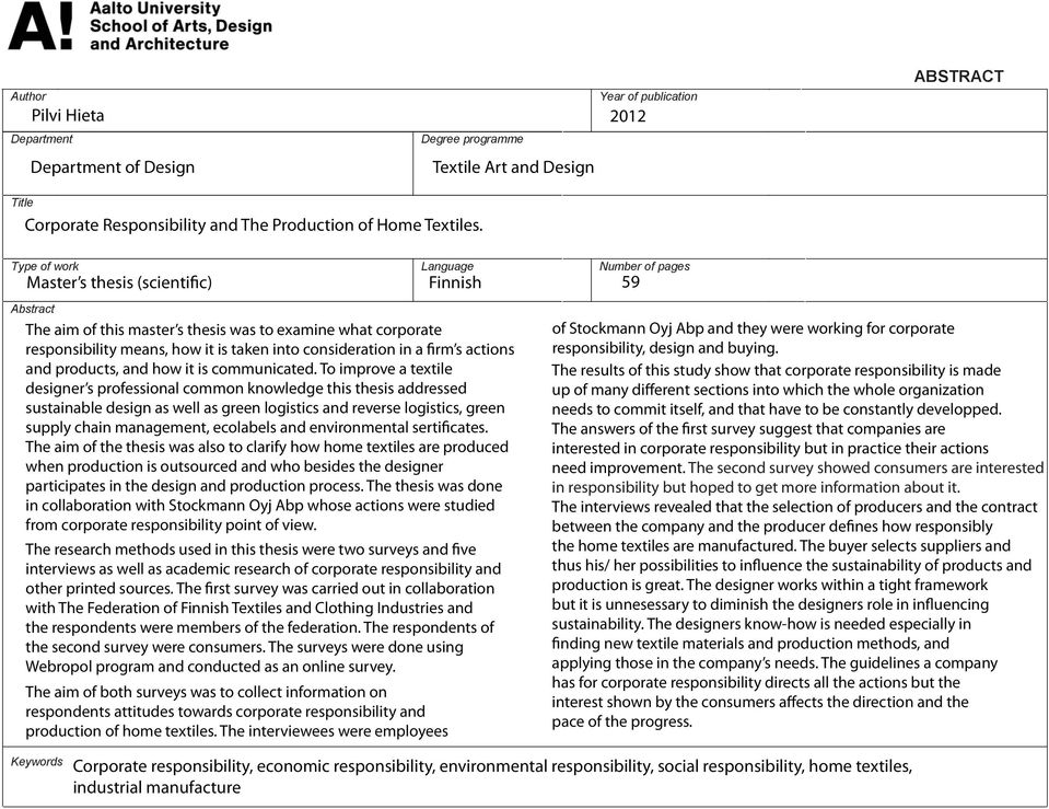 consideration in a firm s actions and products, and how it is communicated.