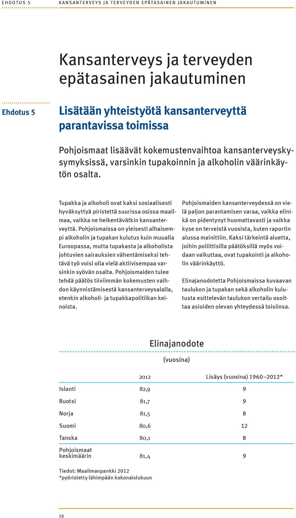 Tupakka ja alkoholi ovat kaksi sosiaalisesti hyväksyttyä piristettä suurissa osissa maailmaa, vaikka ne heikentävätkin kansanter - veyttä.