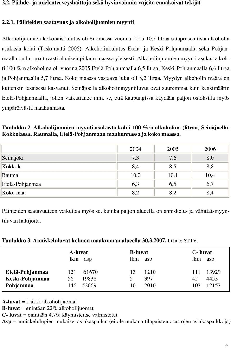 Alkoholinkulutus Etelä- ja Keski-Pohjanmaalla sekä Pohjanmaalla on huomattavasti alhaisempi kuin maassa yleisesti.