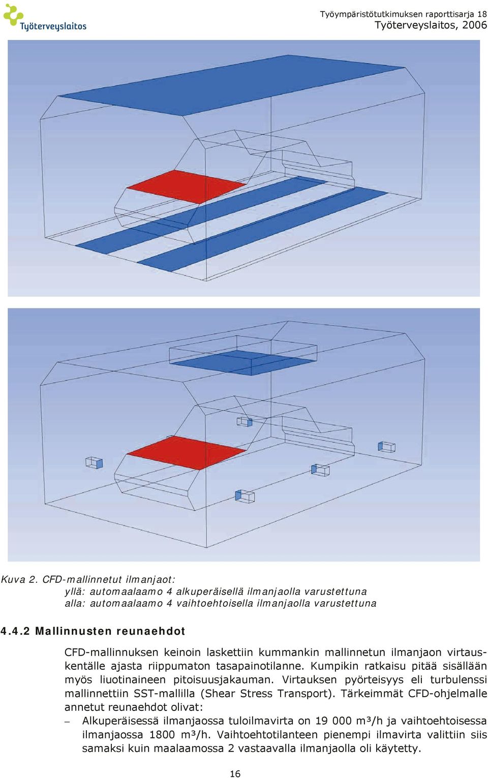 Kumpikin ratkaisu pitää sisällään myös liuotinaineen pitoisuusjakauman. Virtauksen pyörteisyys eli turbulenssi mallinnettiin SST-mallilla (Shear Stress Transport).