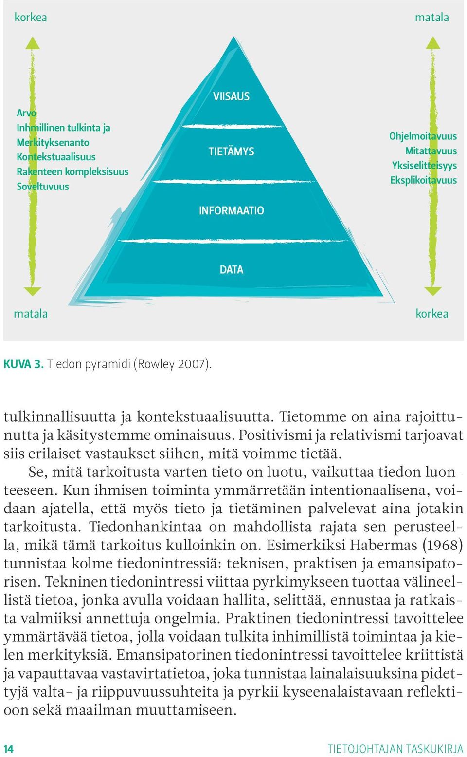 Positivismi ja relativismi tarjoavat siis erilaiset vastaukset siihen, mitä voimme tietää. Se, mitä tarkoitusta varten tieto on luotu, vaikuttaa tiedon luonteeseen.