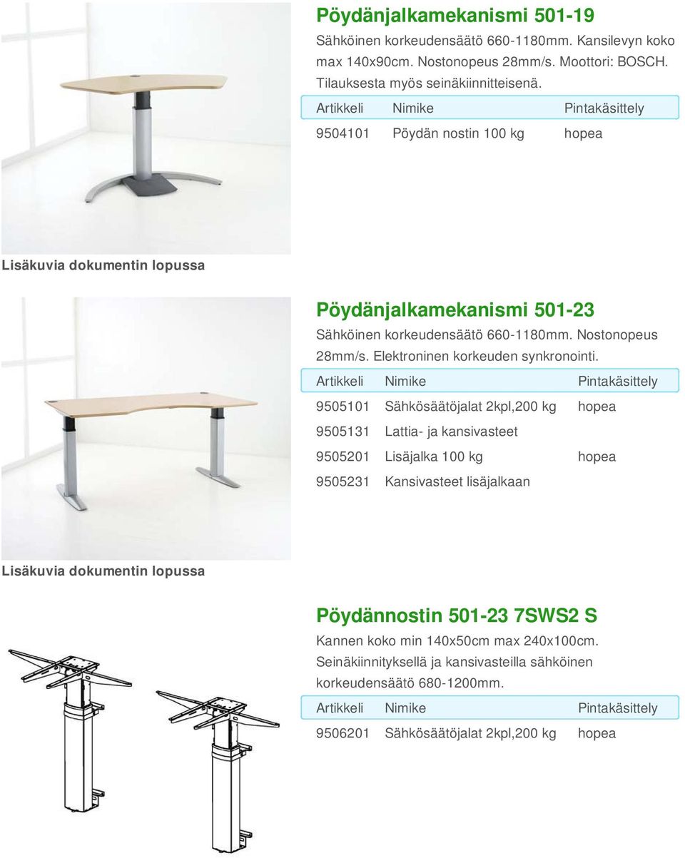 Elektroninen korkeuden synkronointi.