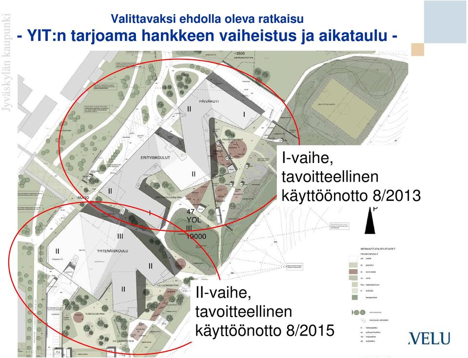 I-vaihe, tavoitteellinen käyttöönotto 8/2013