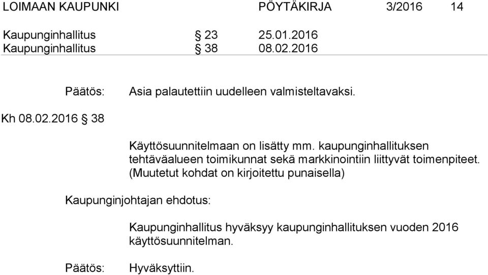 kaupunginhallituksen tehtäväalueen toimikunnat sekä markkinointiin liittyvät toimenpiteet.