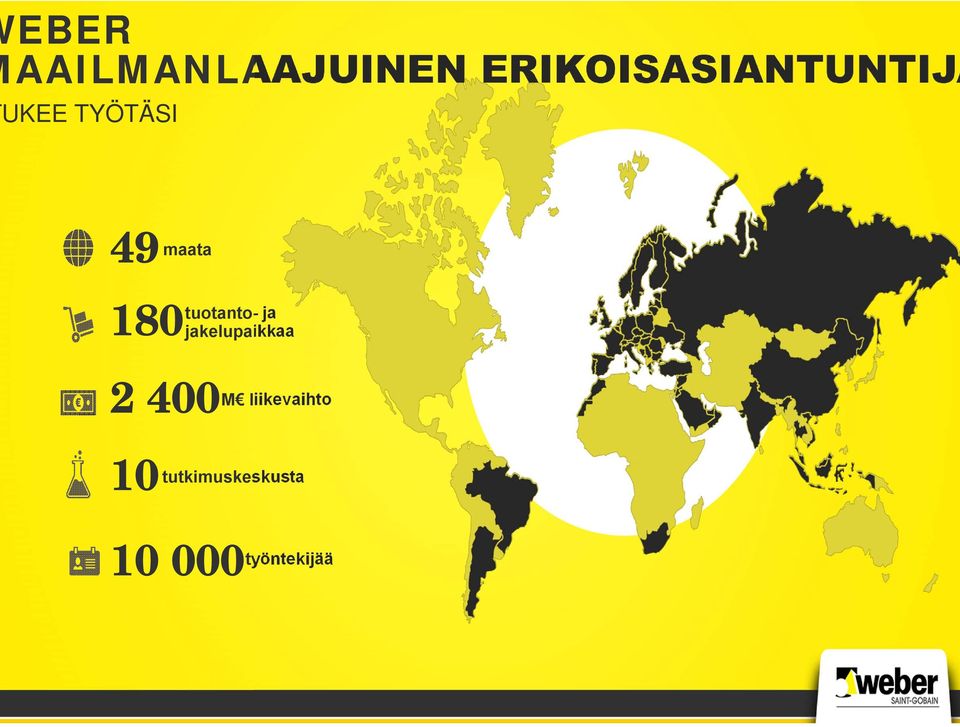 maata 180tuotanto- ja jakelupaikkaa 2