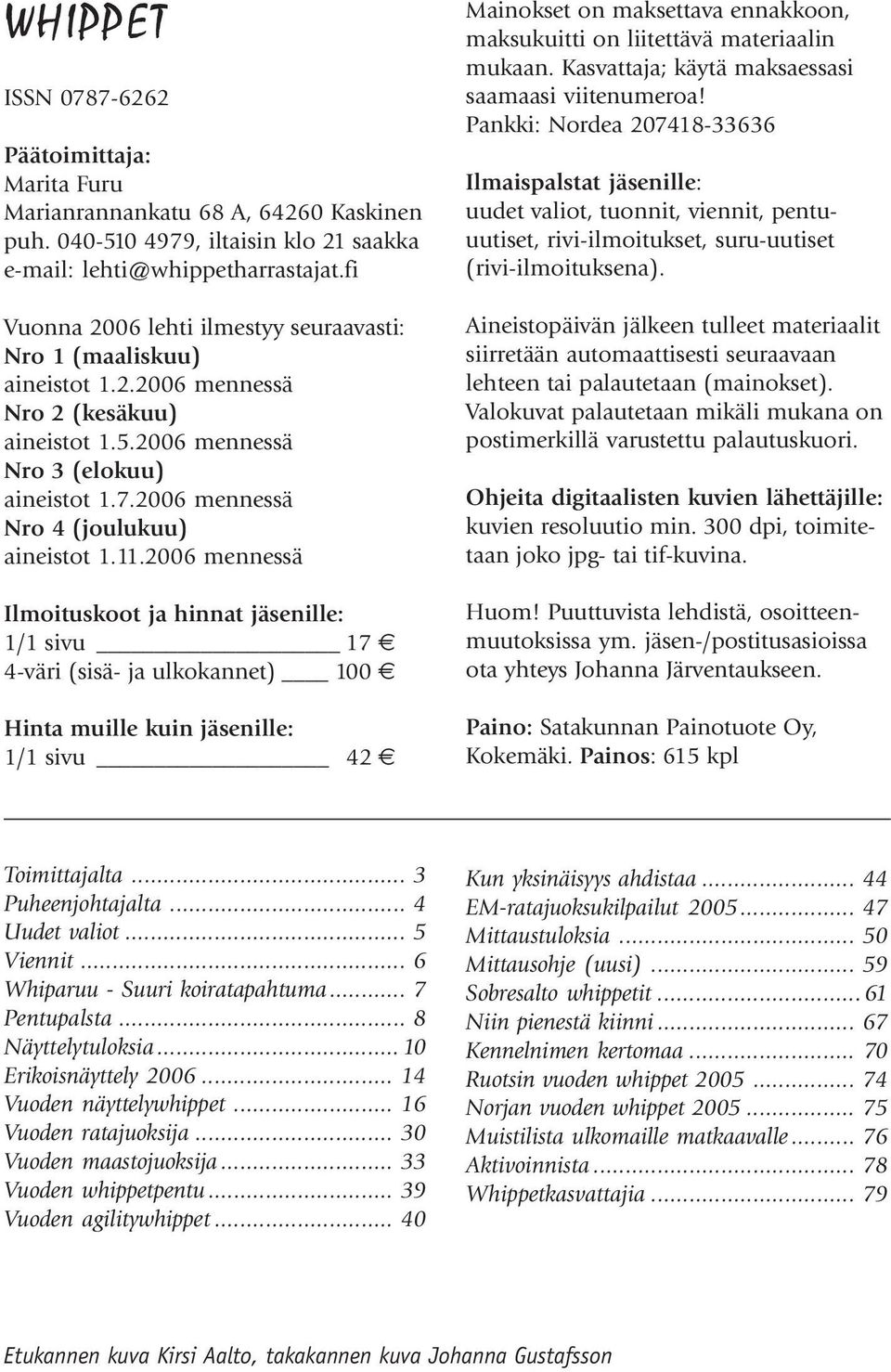 2006 mennessä Nro 4 (joulukuu) aineistot 1.11.