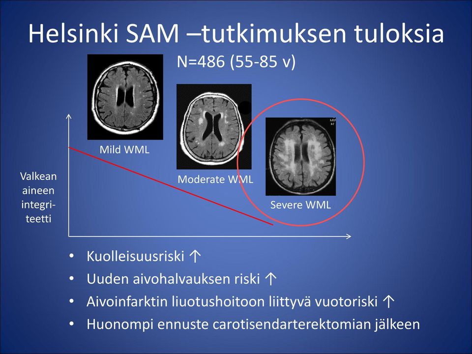 Kuolleisuusriski Uuden aivohalvauksen riski Aivoinfarktin