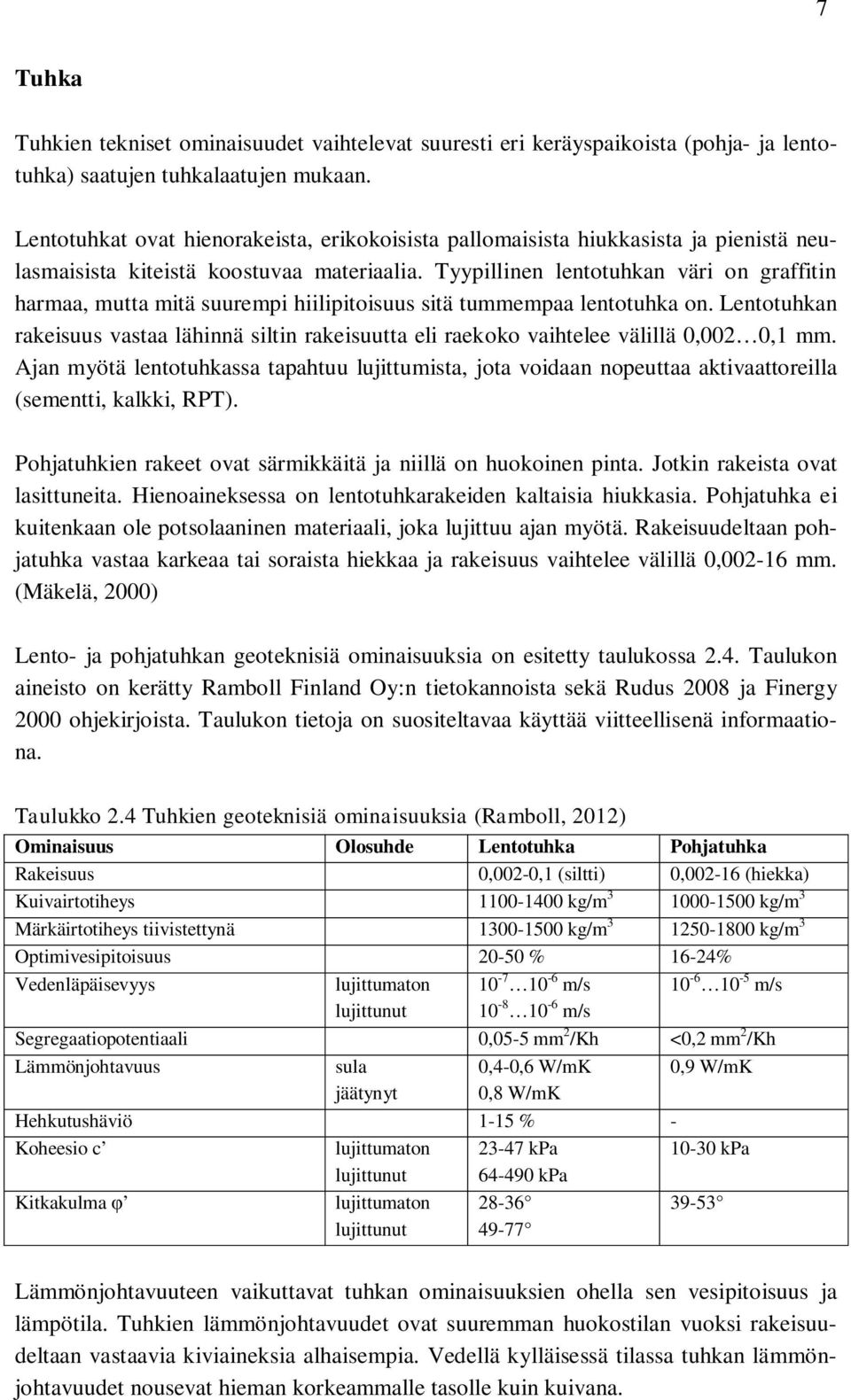 Tyypillinen lentotuhkan väri on graffitin harmaa, mutta mitä suurempi hiilipitoisuus sitä tummempaa lentotuhka on.