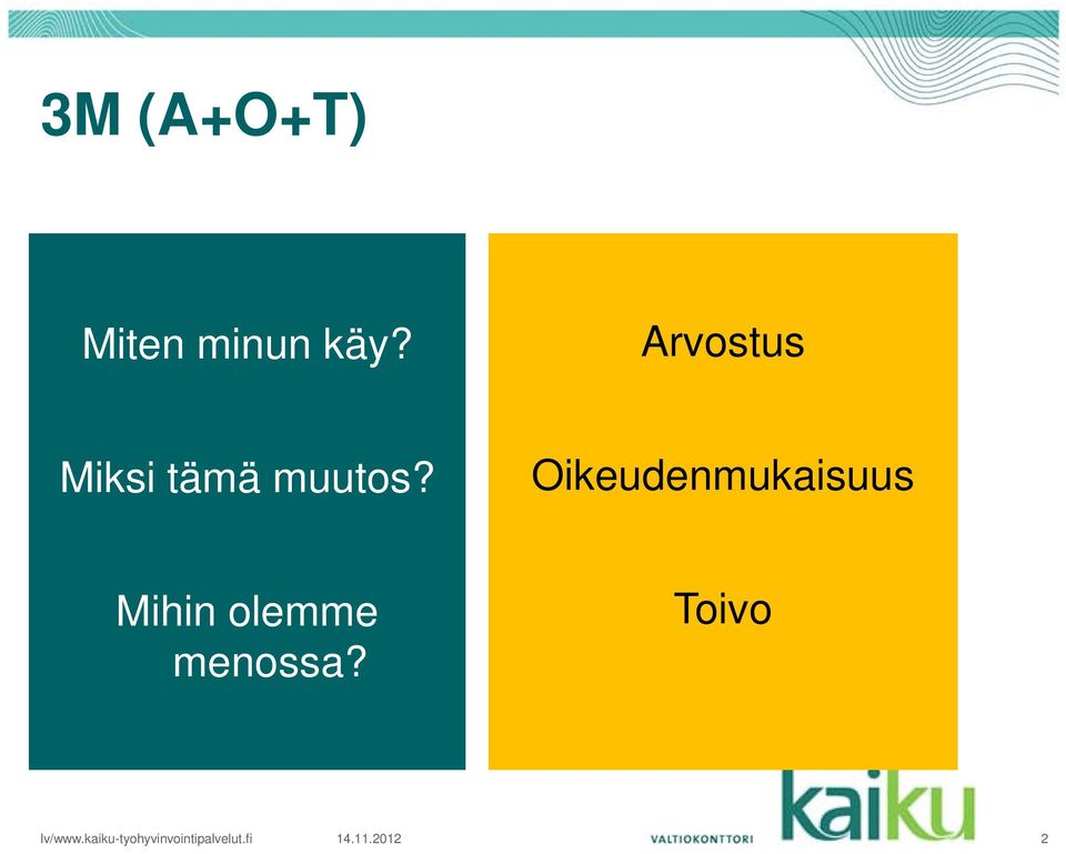 Oikeudenmukaisuus Mihin olemme menossa?