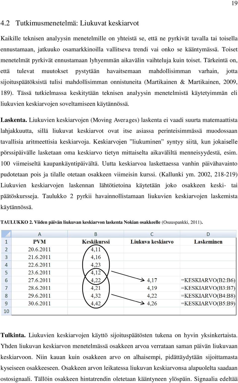 Tärkeintä on, että tulevat muutokset pystytään havaitsemaan mahdollisimman varhain, jotta sijoituspäätöksistä tulisi mahdollisimman onnistuneita (Martikainen & Martikainen, 2009, 189).