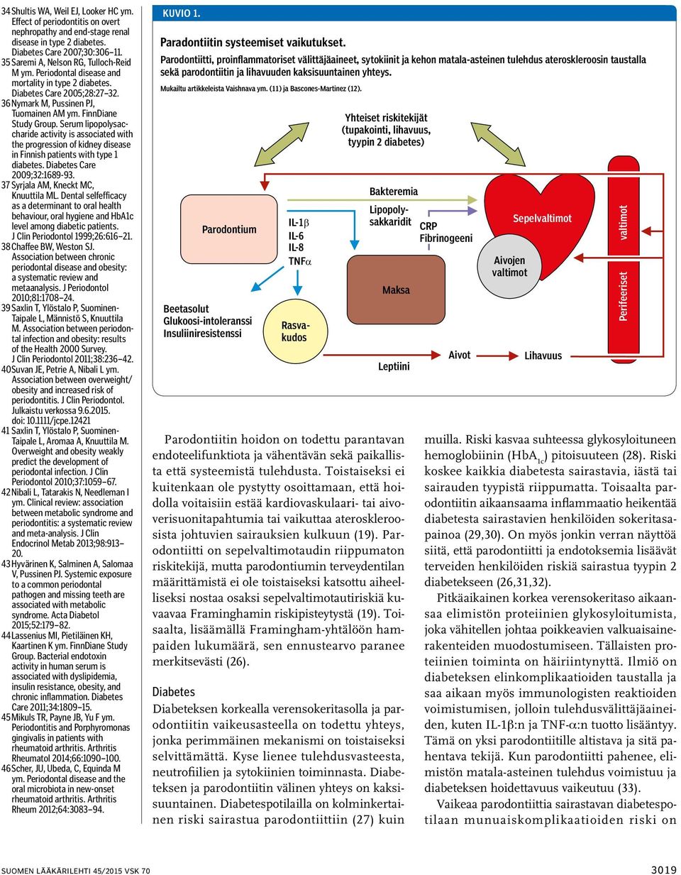 Serum lipopolysaccharide activity is associated with the progression of kidney disease in Finnish patients with type 1 diabetes. Diabetes Care 2009;32:1689-93. 37 Syrjala AM, Kneckt MC, Knuuttila ML.