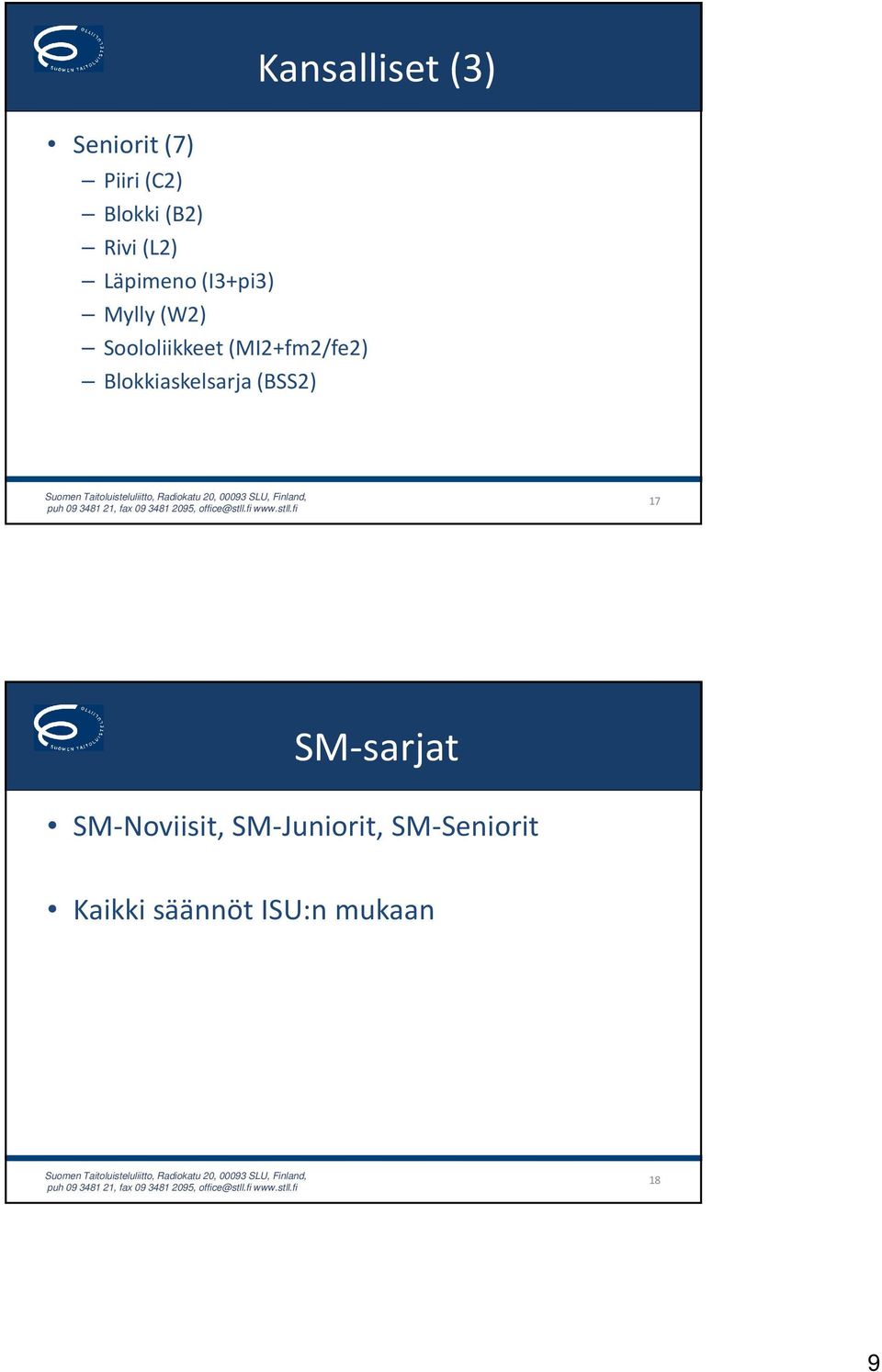 (MI2+fm2/fe2) Blokkiaskelsarja (BSS2) 17 SM-sarjat