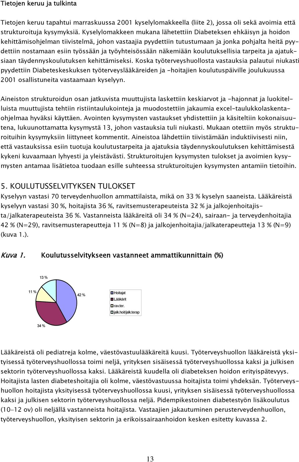 työyhteisössään näkemiään koulutuksellisia tarpeita ja ajatuksiaan täydennyskoulutuksen kehittämiseksi.