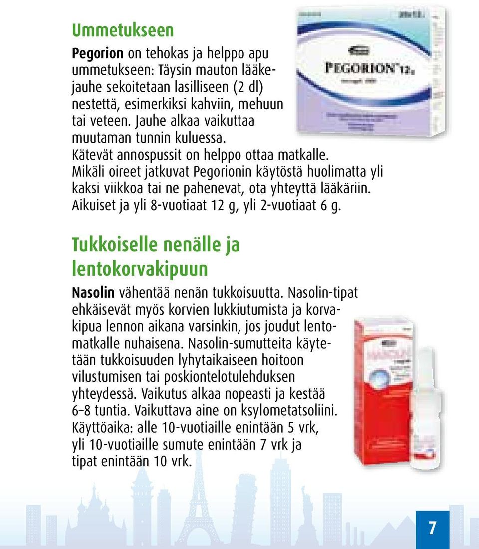 Mikäli oireet jatkuvat Pegorionin käytöstä huolimatta yli kaksi viikkoa tai ne pahenevat, ota yhteyttä lääkäriin. Aikuiset ja yli 8-vuotiaat 12 g, yli 2-vuotiaat 6 g.