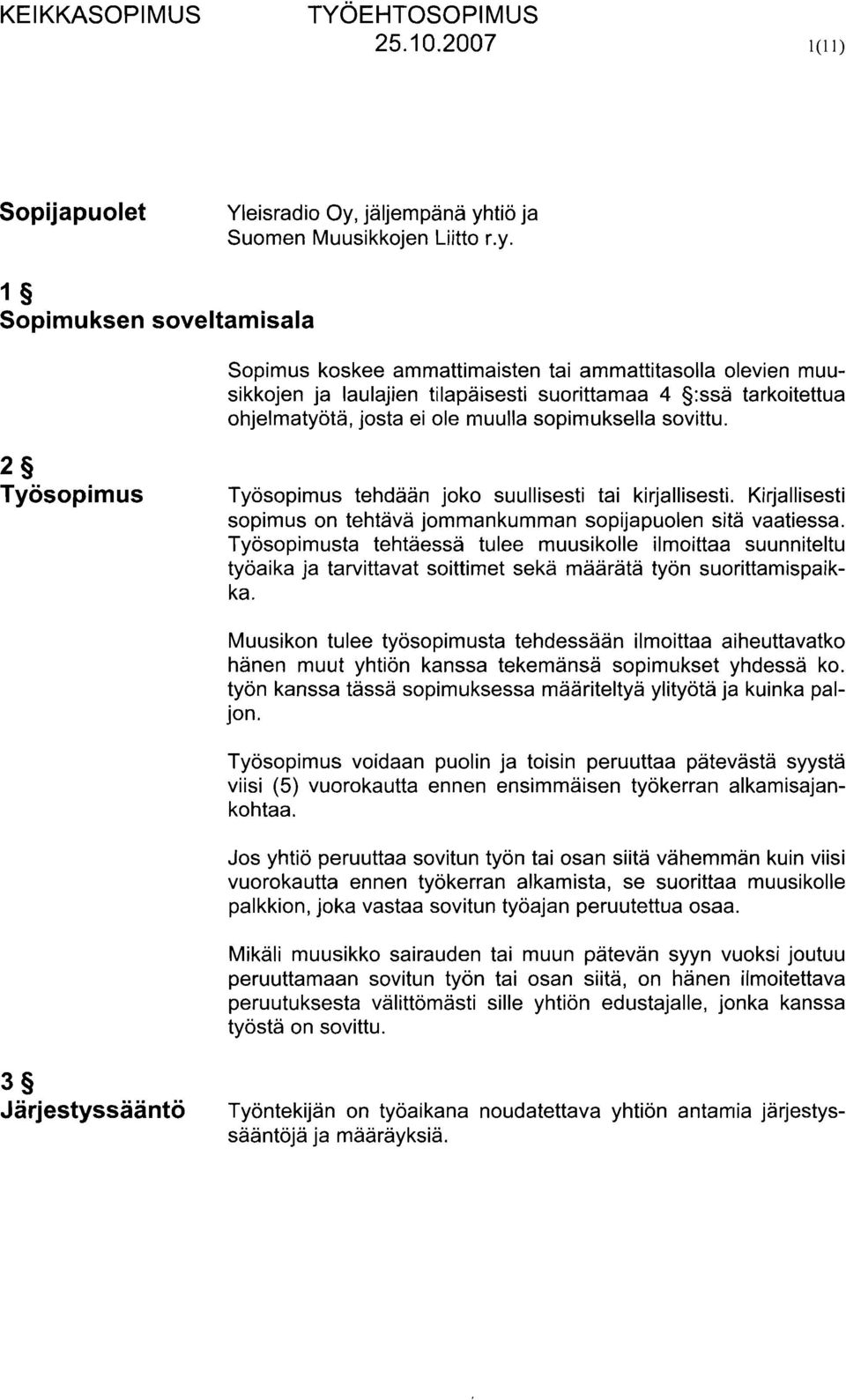 tiö ja Suomen Muusikkojen Liitto r.y.