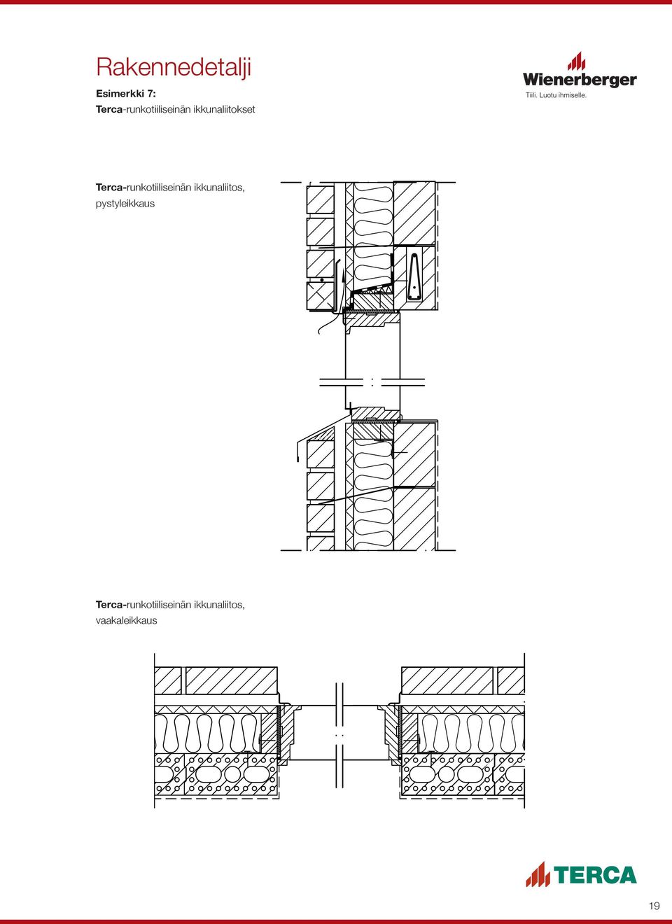 Terca-runkotiiliseinän ikkunaliitos,