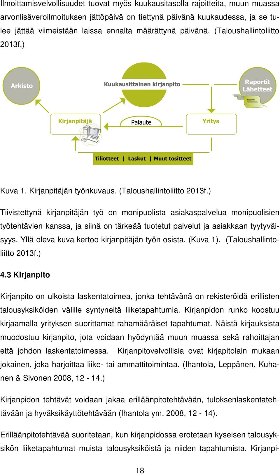 ) Kuva 1. Kirjanpitäjän työnkuvaus. (Taloushallintoliitto 2013f.