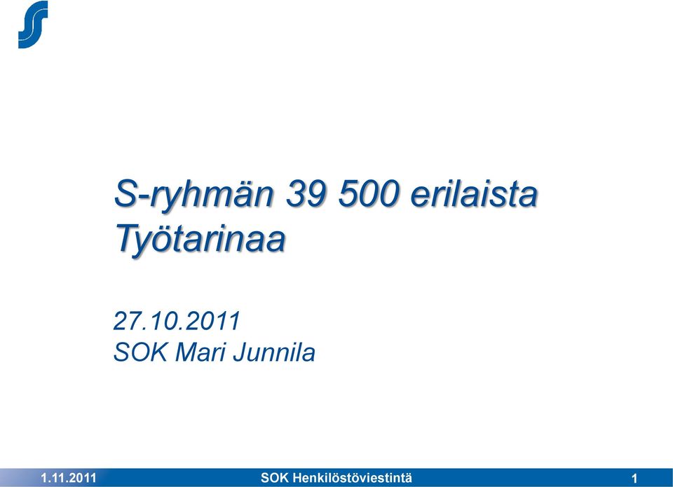 Työtarinaa 27.10.