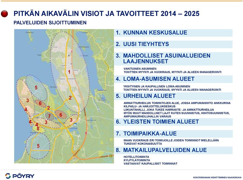 LOMA-ASUMISEN ALUEET YKSITYINEN JA KAUPALLINEN LOMA-ASUMINEN TONTTIEN MYYNTI JA VUOKRAUS, MYYNTI JA ALUEEN MANAGEROINTI 5.