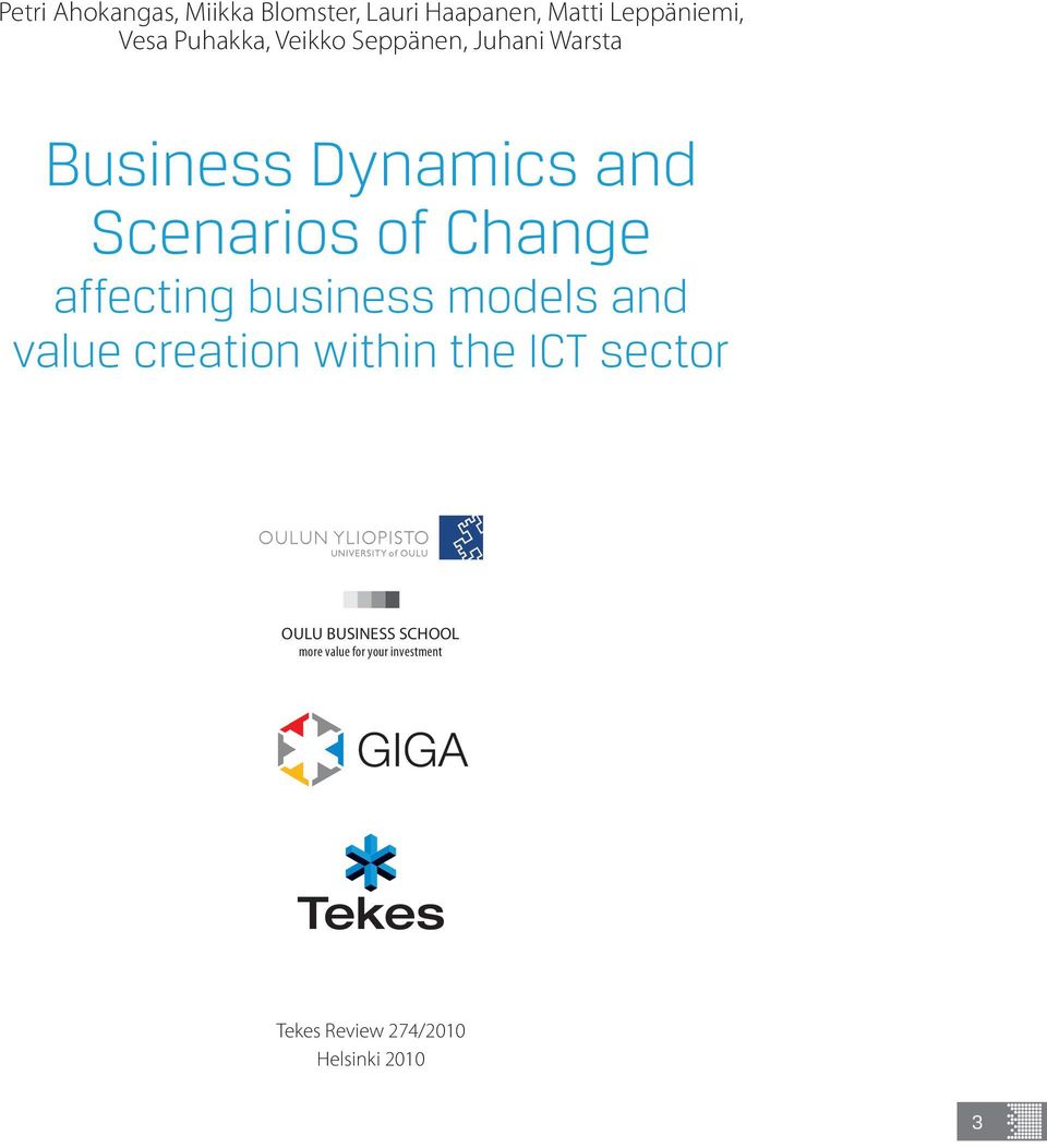 Change affecting business models and value creation within the ICT sector