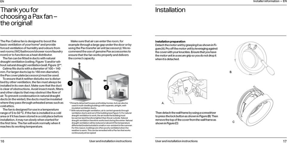 (WC/bathroom/shower room/laundry room) or to function as a heat distributor.