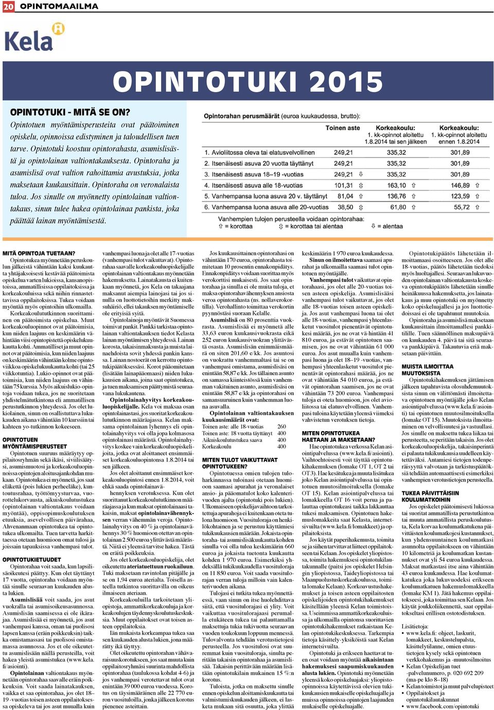 Opintoraha on veronalaista tuloa. Jos sinulle on myönnetty opintolainan valtiontakaus, sinun tulee hakea opintolainaa pankista, joka päättää lainan myöntämisestä. MITÄ OPINTOJA TUETAAN?