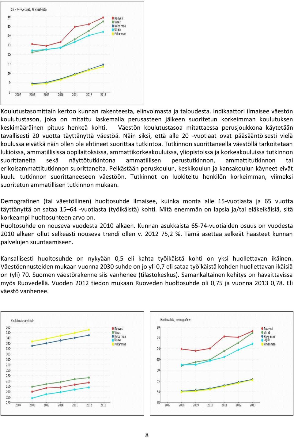 Väestön koulutustasoa mitattaessa perusjoukkona käytetään tavallisesti 20 vuotta täyttänyttä väestöä.