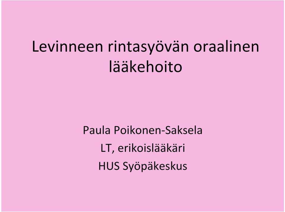 Paula Poikonen- Saksela