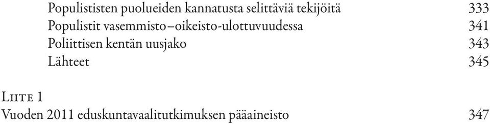 oikeisto-ulottuvuudessa 341 Poliittisen kentän