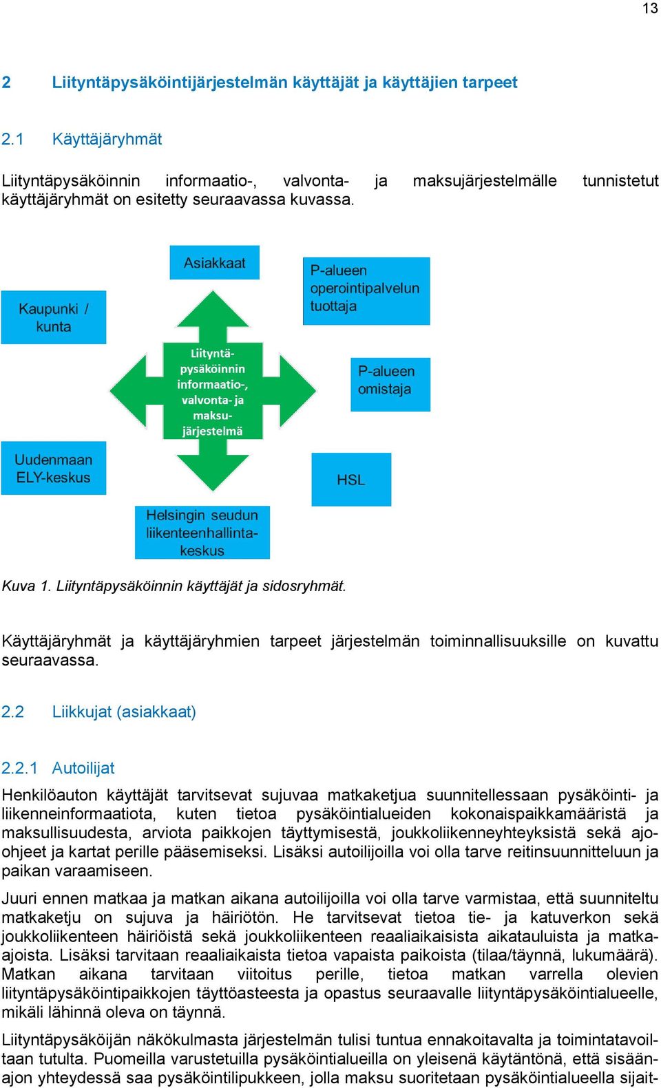 Käyttäjäryhmät ja käyttäjäryhmien tarpeet järjestelmän toiminnallisuuksille on kuvattu seuraavassa. 2.