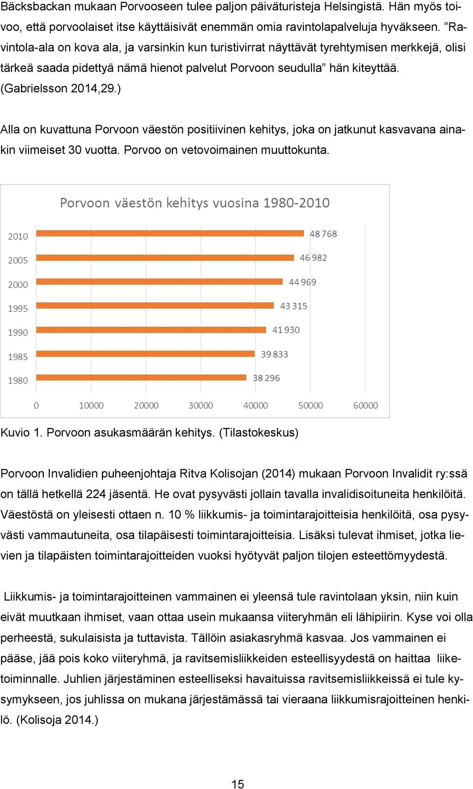 ) Alla on kuvattuna Porvoon väestön positiivinen kehitys, joka on jatkunut kasvavana ainakin viimeiset 30 vuotta. Porvoo on vetovoimainen muuttokunta. Kuvio 1. Porvoon asukasmäärän kehitys.