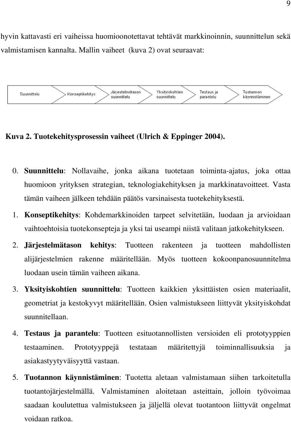 Suunnittelu: Nollavaihe, jonka aikana tuotetaan toiminta-ajatus, joka ottaa huomioon yrityksen strategian, teknologiakehityksen ja markkinatavoitteet.