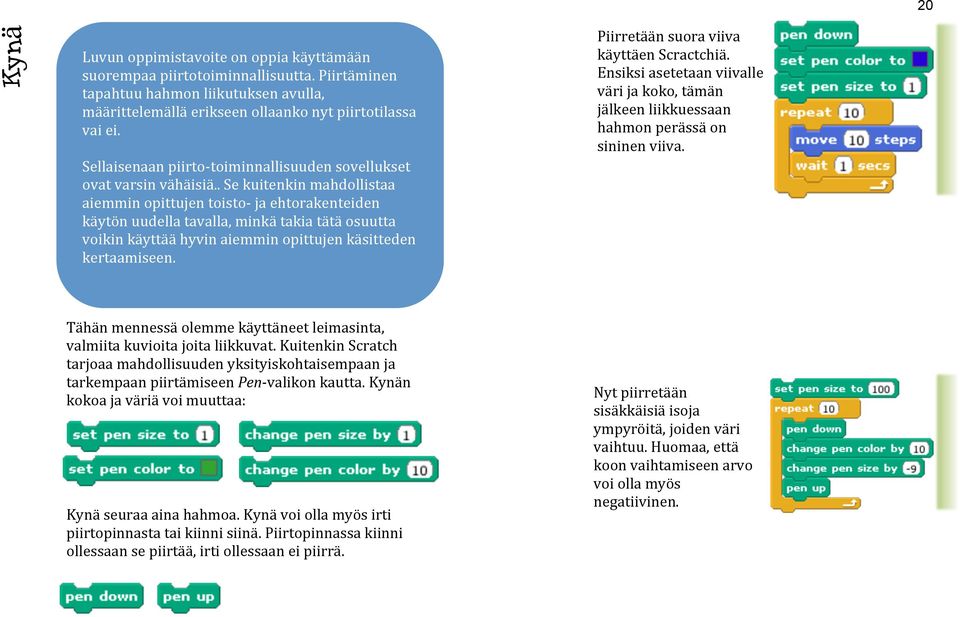 . Se kuitenkin mahdollistaa aiemmin opittujen toisto- ja ehtorakenteiden käytön uudella tavalla, minkä takia tätä osuutta voikin käyttää hyvin aiemmin opittujen käsitteden kertaamiseen.