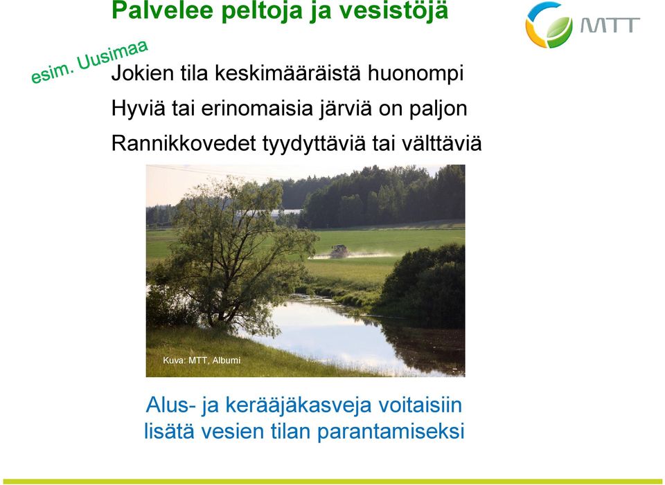 Rannikkovedet tyydyttäviä tai välttäviä Kuva: MTT, Albumi