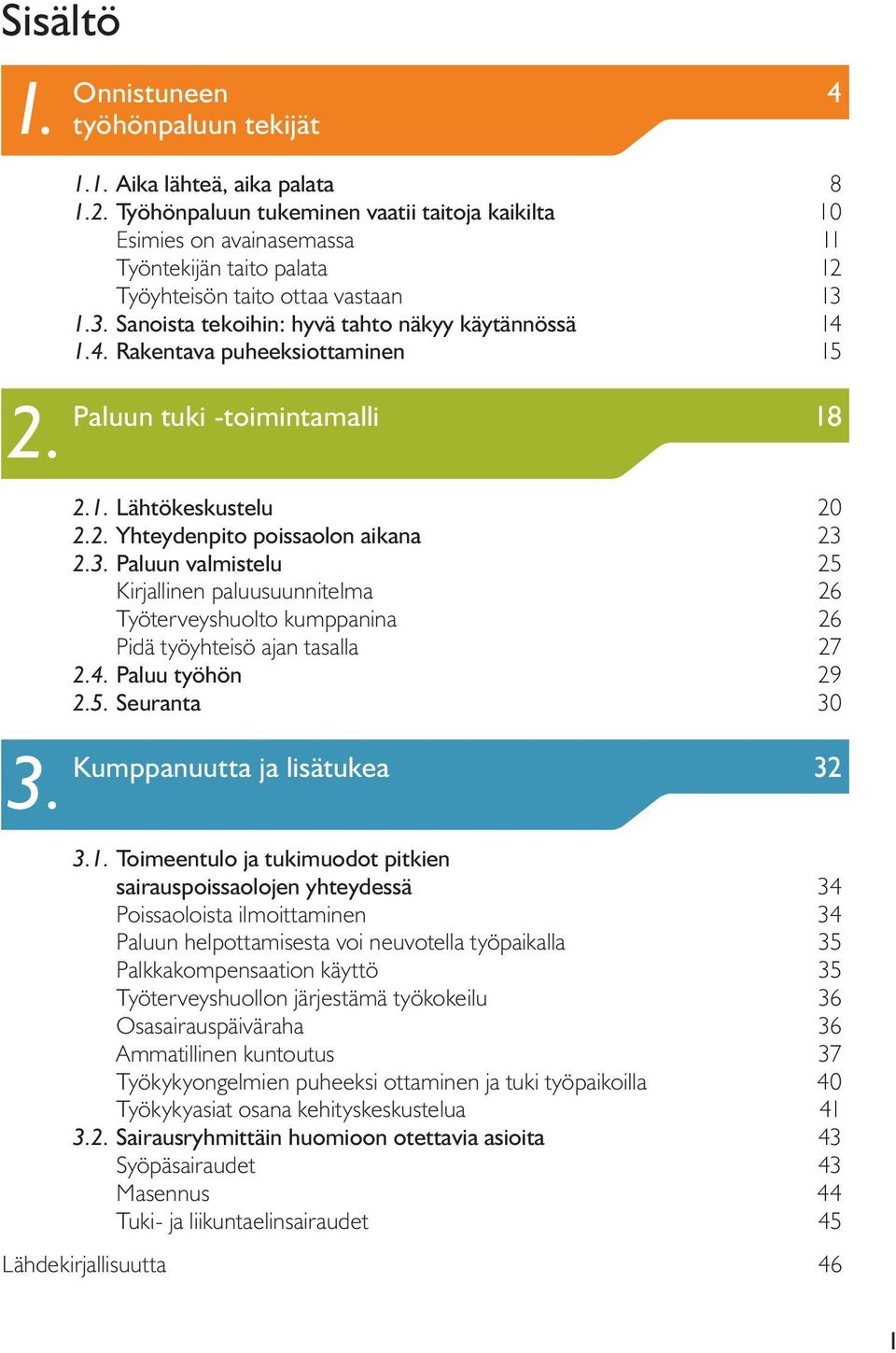 4. Paluu työhön 29 2.5. Seuranta 30 Kumppanuutta ja lisätukea 32 3.1.