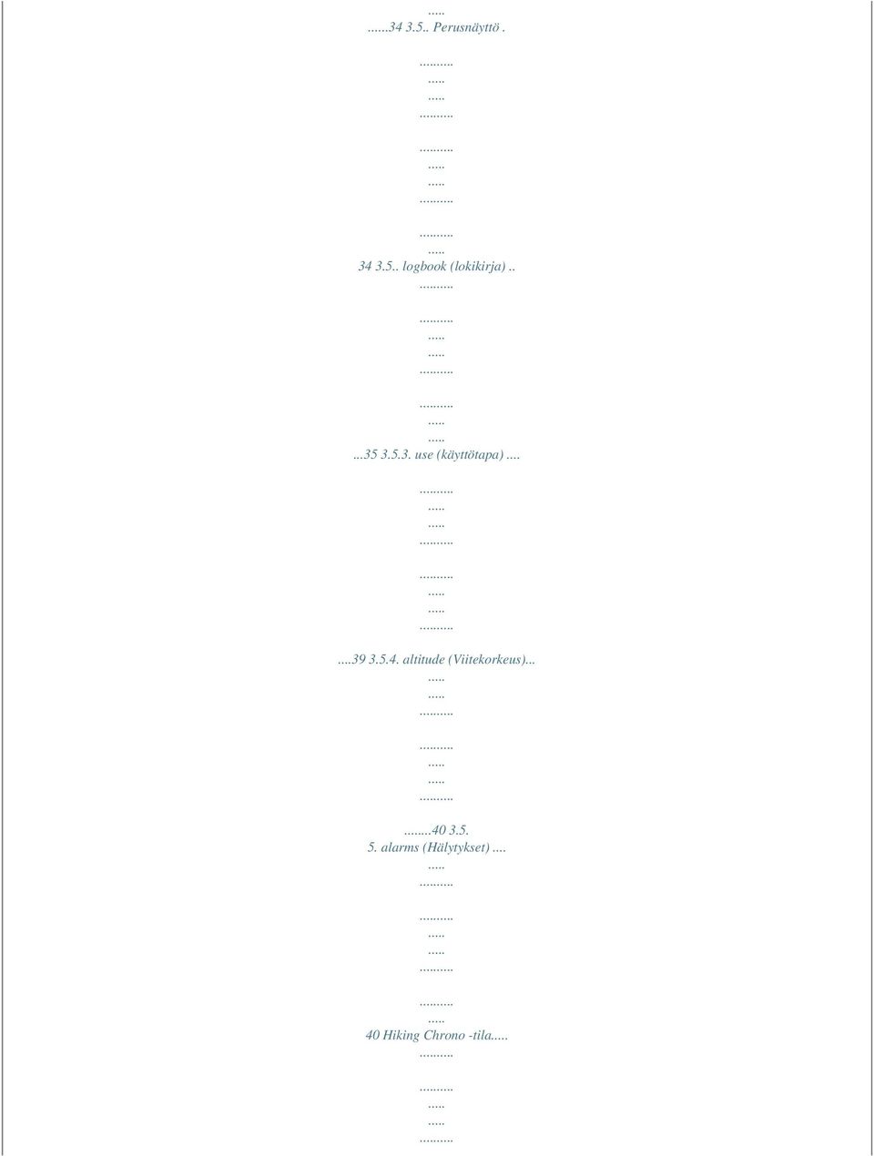 altitude (Viitekorkeus)......40 3.5. 5.