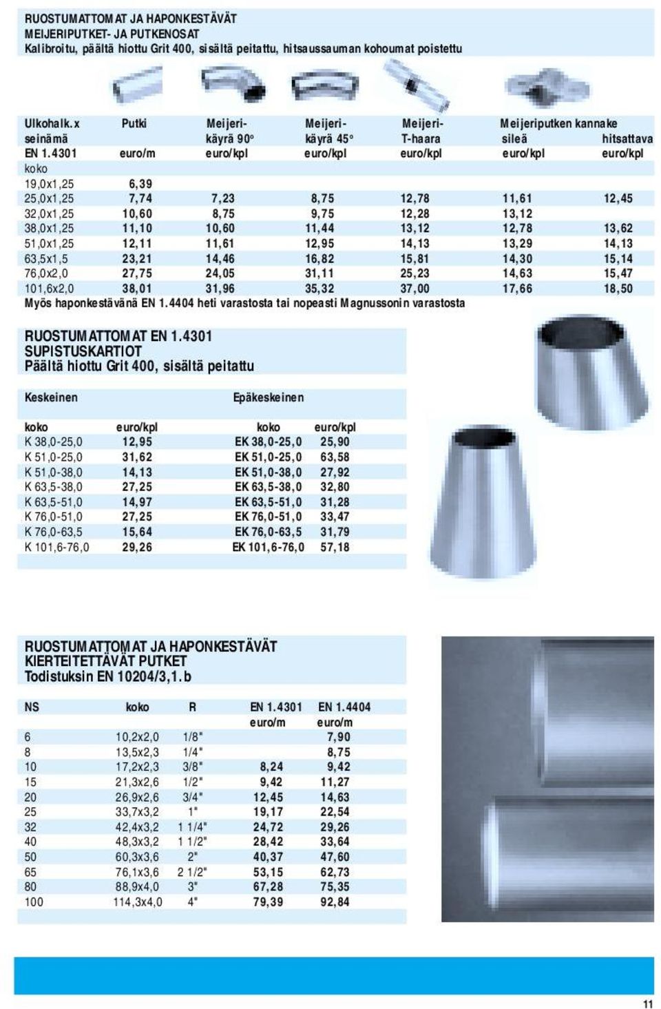 4301 euro/m euro/kpl euro/kpl euro/kpl euro/kpl euro/kpl koko 19,0x1,25 6,39 25,0x1,25 7,74 7,23 8,75 12,78 11,61 12,45 32,0x1,25 10,60 8,75 9,75 12,28 13,12 38,0x1,25 11,10 10,60 11,44 13,12 12,78